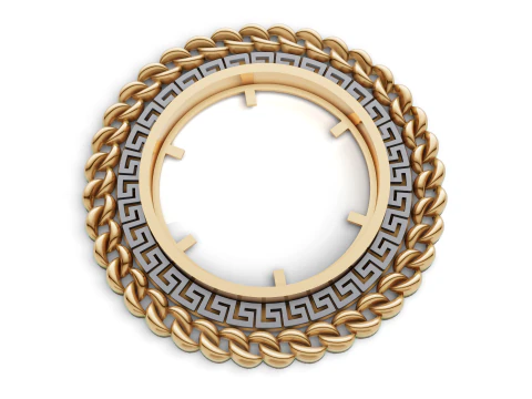 Design de joias personaliz&aacute;veis ​​com base redonda de medalh&atilde;o Modelo de Impressão 3D