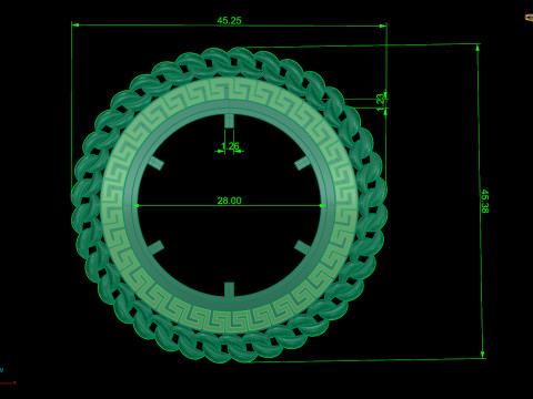 Round Medallion Base Customizable Jewelry Design 3D 模型