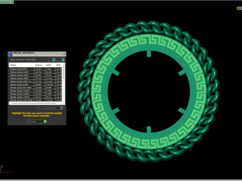 Round Medallion Base Customizable Jewelry Design 3D Print Model
