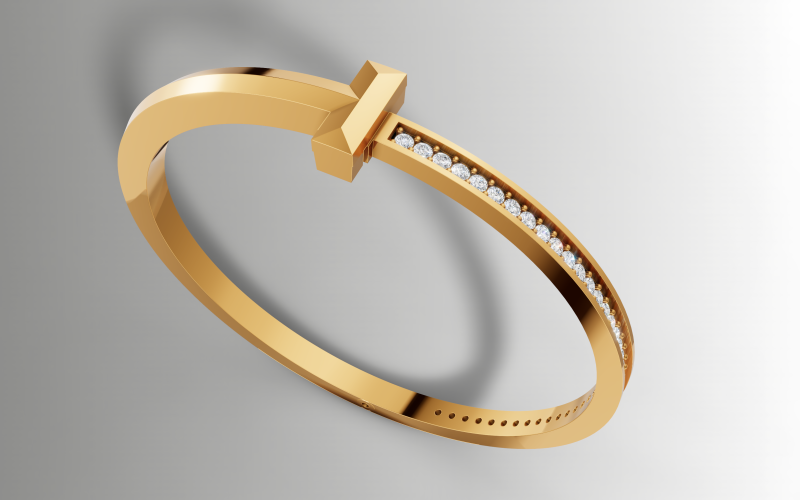 Arquivo CAD de pulseira de diamante estilo Tiffany T Modelo de Impressão 3D .c4d .max .obj .3ds .fbx .stl .blend 