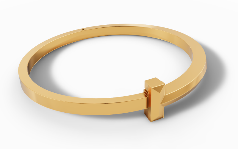 Tiffany T Style Bangle Armband STL 3Dm CAD-bestand 3D printmodel .c4d .max .obj .3ds .fbx .stl .blend