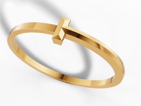 Tiffany T Style Bangle Armband STL 3Dm CAD-bestand 3D printmodel