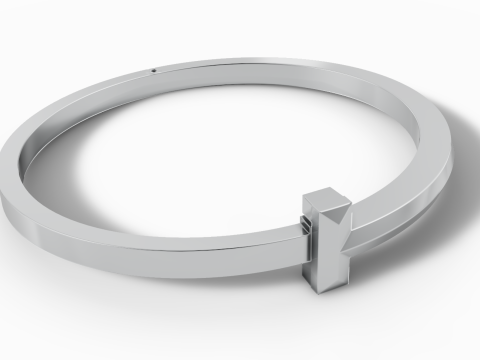 Tiffany T Style Bangle Armband STL 3Dm CAD-bestand 3D printmodel