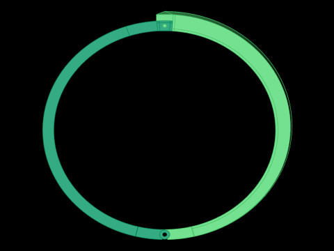 Tiffany T Style Bangle Armband STL 3Dm CAD-bestand 3D printmodel