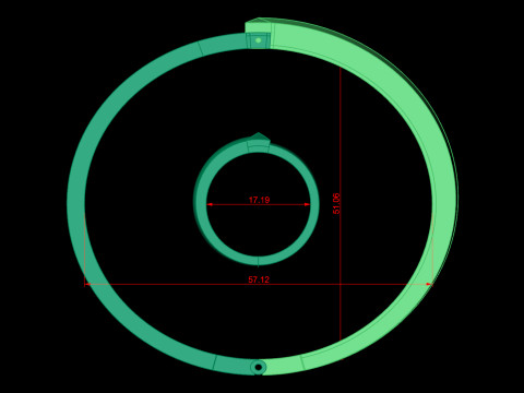 Conjunto de pulseira de anel estilo Tiffany T STL 3DM Cad File Modelo de Impressão 3D