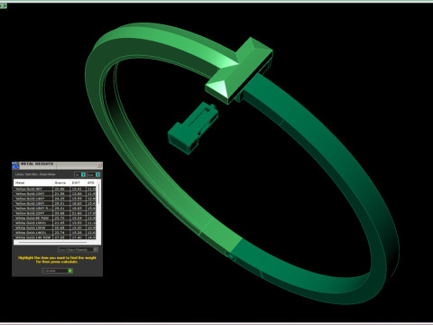 Conjunto de pulseira de anel estilo Tiffany T STL 3DM Cad File Modelo de Impressão 3D