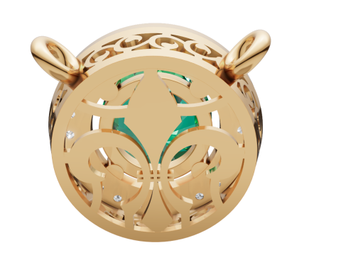 Hanger grote middensteen diamant halo-ontwerp 3D printmodel