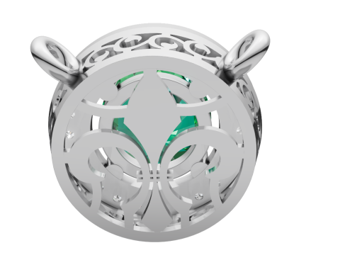 Hanger grote middensteen diamant halo-ontwerp 3D printmodel