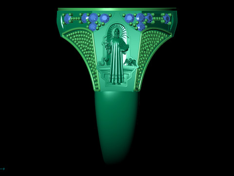 Кольцо Святого Бенедикта, религиозная медаль, мужские украшения 3D Принт Модель