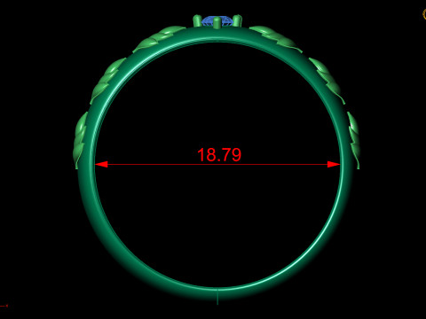 Leaf Band Nature Inspired Ring STL CAD File for Printing 3D Print Model