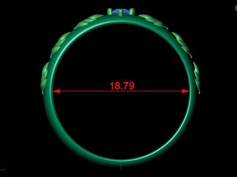 Pierścień inspirowany naturą z opaską liściową Plik STL CAD do druku Model do druku 3D