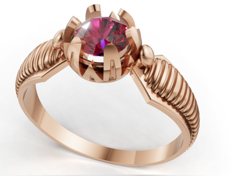 Archivo CAD STL de anillo solitario moderno para impresión 3D Modelo de impresión 3D