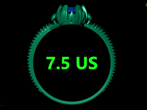 Archivo CAD STL de anillo solitario moderno para impresión 3D Modelo de impresión 3D