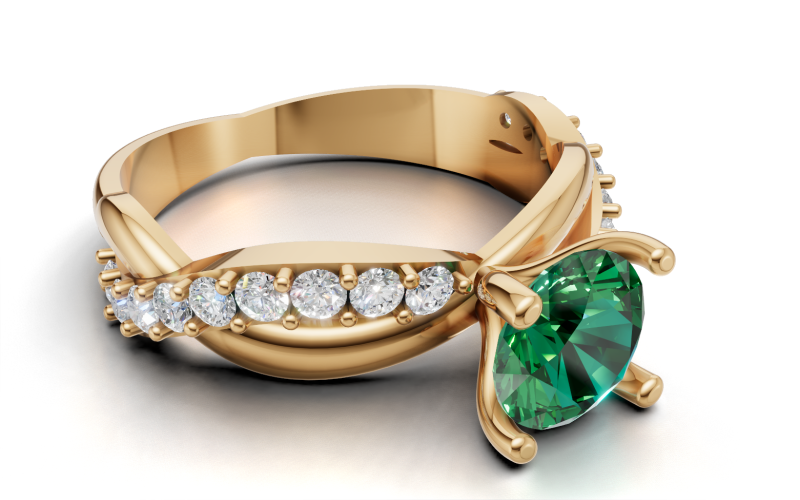 Twist Pav Engagement Solitaire CAD STL для друку 3D Принт Модель .c4d .max .obj .3ds .fbx .stl .blend 