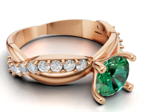 Baskı i&ccedil;in Twist Pav Engagement Solitaire CAD STL 3D Baskı Modeli