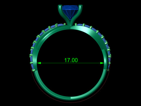 Twist Pav Engagement Solitaire CAD STL для друку 3D Принт Модель