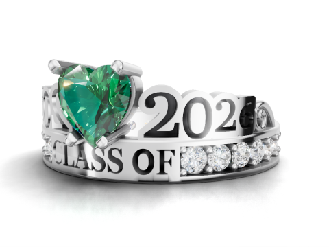 Class of 2026 Heart Ring Graduation Ring CAD 3D Print Model