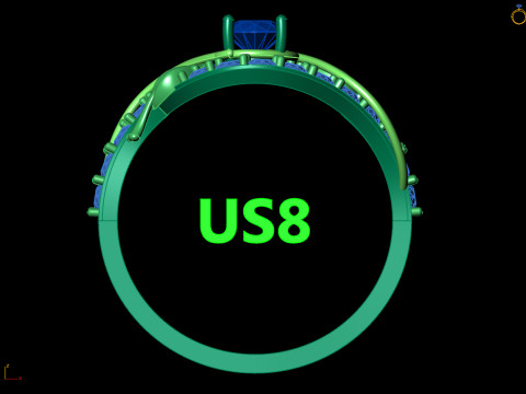 Organic Vine and Leaf Ring Nature Inspired Cad Design 3D Print Model