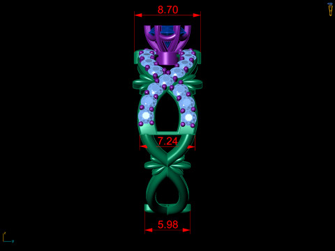 File CAD Pave Ring Terinspirasi Alam untuk Pencetakan Model Cetak 3D