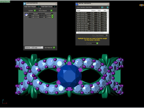 File CAD Pave Ring Terinspirasi Alam untuk Pencetakan Model Cetak 3D
