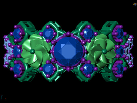 CAD per fiori scolpiti ad anello a grappolo floreale per la stampa Modello di stampa 3D