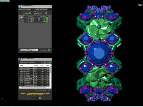Floral Cluster Ring Sculpted Flower CAD for Printing 3D Print Model