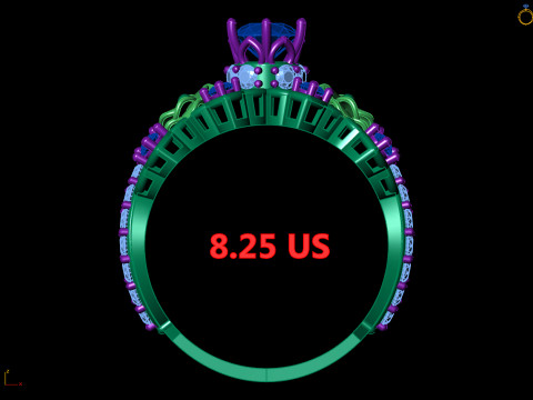 CAD per fiori scolpiti ad anello a grappolo floreale per la stampa Modello di stampa 3D
