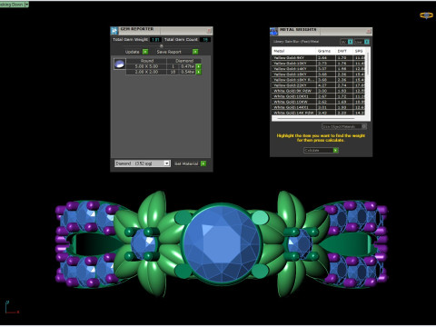 Anello di fidanzamento floreale organico Open Pave Shank CAD per la stampa Modello di stampa 3D