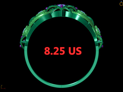 Широке квіткове кільце в стилі модерн із бісерними краями Cad File 3D Принт Модель