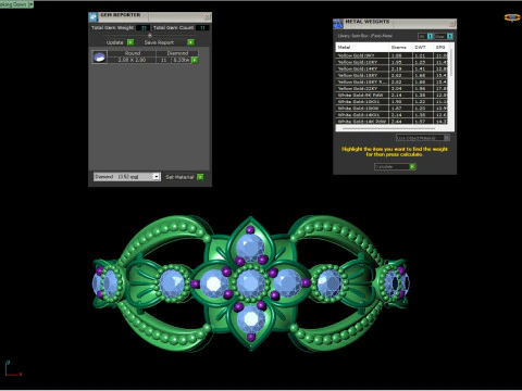 Wide Floral Cluster Ring Art Nouveau Beaded Edges Cad File 3D Print Model