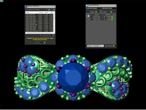 Ozdobny barokowy pierścień klastrowy filigranowy trzonek CAD do druku Model do druku 3D