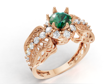 Woven Filigree Ring Wide Cluster Shank STL CAD for Printing 3D Print Model