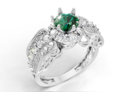 Woven Filigree Ring Wide Cluster Shank STL CAD for Printing 3D Print Model