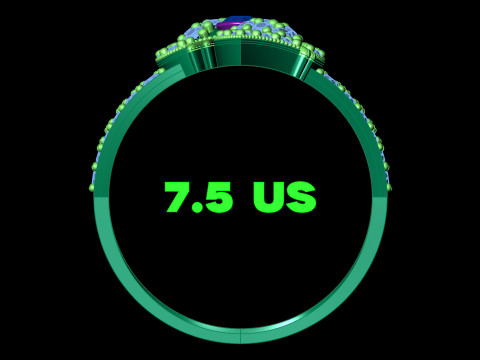 Wide Pave Butterfly Ring Ornate Bow Tie CAD for Printing 3D Print Model