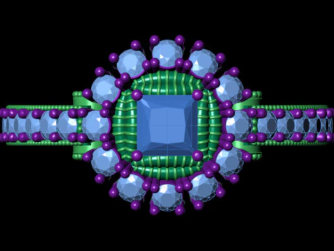 Princess Cluster Halo Ring Ribbed Bezel Pav STL CAD File 3D Print Model