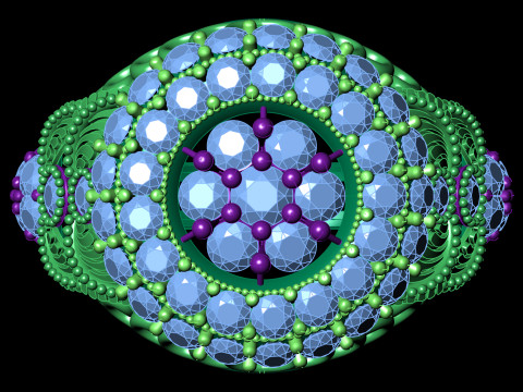 ビッグフラワークラスタージェムリングSTL CADファイル 3Dプリントモデル