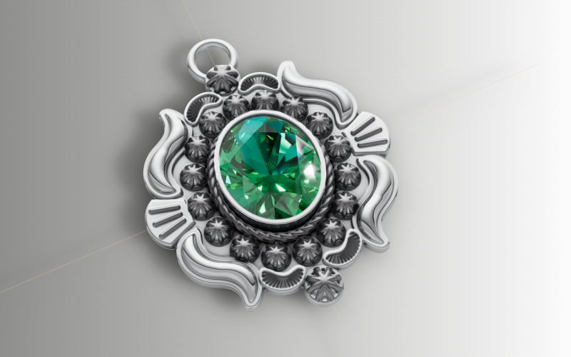 美洲原住民风格吊坠银 925 文件适用于 CAD 3D 打印模型 .c4d .max .obj .3ds .fbx .stl .blend