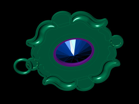 美洲原住民风格吊坠银 925 文件适用于 CAD 3D 打印模型