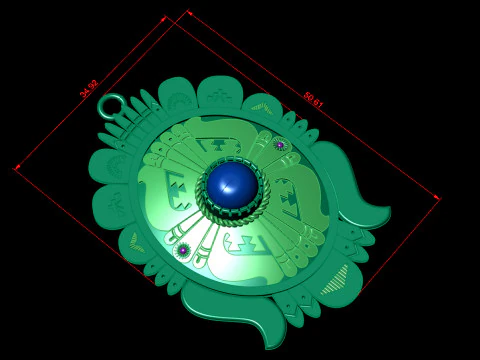 Tribal Medallion Pendant STL CAD File 3D Print Model