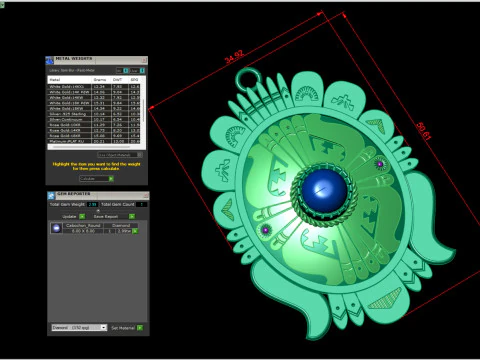 Tribal Medallion Pendant STL CAD File 3D Print Model