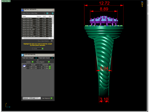 Cincin Cluster Bulat Pita Memutar Model Cetak 3D