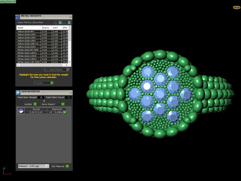 Ball Bead Cluster Halo Ring 3D Print Model