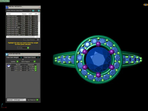 Round Center Stone Halo Split Shank Ring 3D Print Model