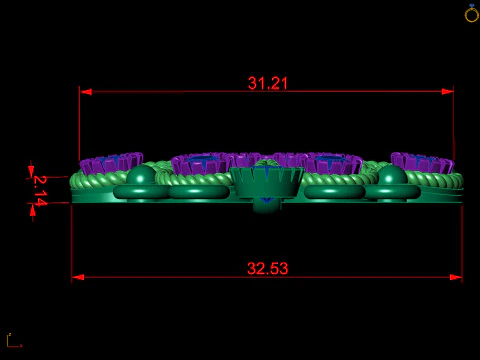 &Ccedil;i&ccedil;ekli Kalp Madalyon ve Damla Charm Seti 3D Baskı Modeli