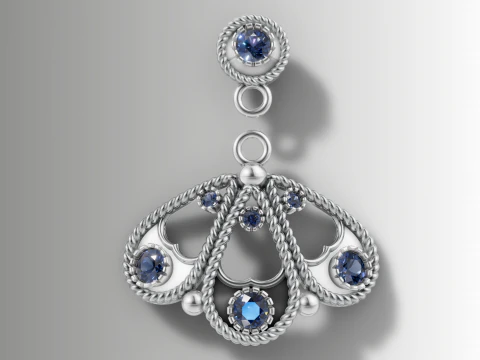 Kwiatowy medalion i zestaw zawieszek Model do druku 3D