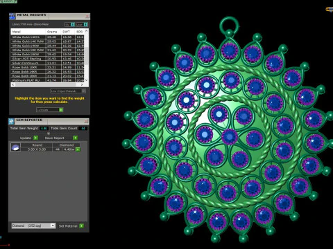 Triple Tier Floral Sunburst Medallion 3D Print Model