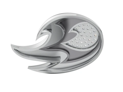 Stylized Fire Flame Gem-Set Pendant 3D Print Model