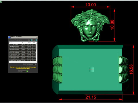 Medusa Signet Ring with Braided Shoulders 3D Print Model