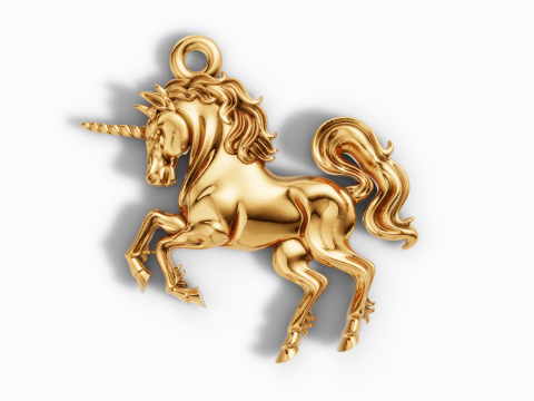 At Unicorn Charm Unicorn Kolye 3D Baskı Modeli