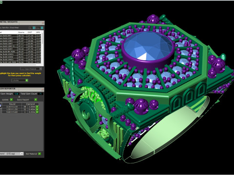 Gold Arabic Mosque Inspired Ring CAD 3D Print Model